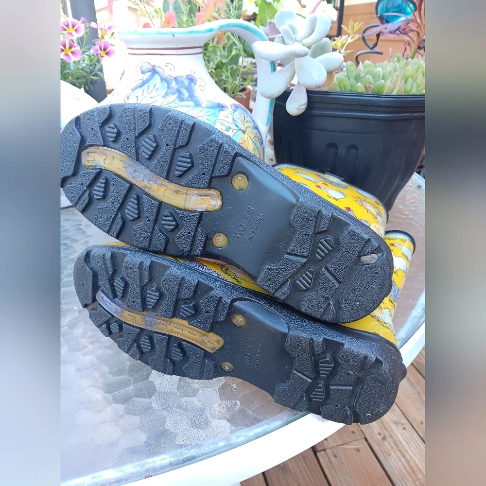 Sloggers Garden/Rain Boots Bright Sunny Chickens - Picture 6 of 9